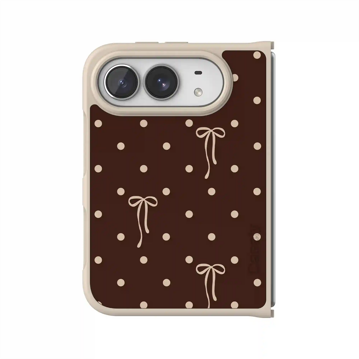 Teddy Bows | Brown Polka Dot Case