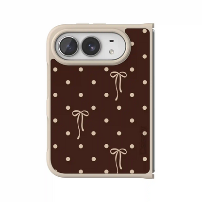 Teddy Bows | Brown Polka Dot Case