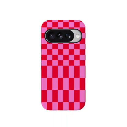 Vibe Check | Pink Checkerboard Case