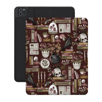 Gothic Noir | Spooky Bookshelf iPad Case