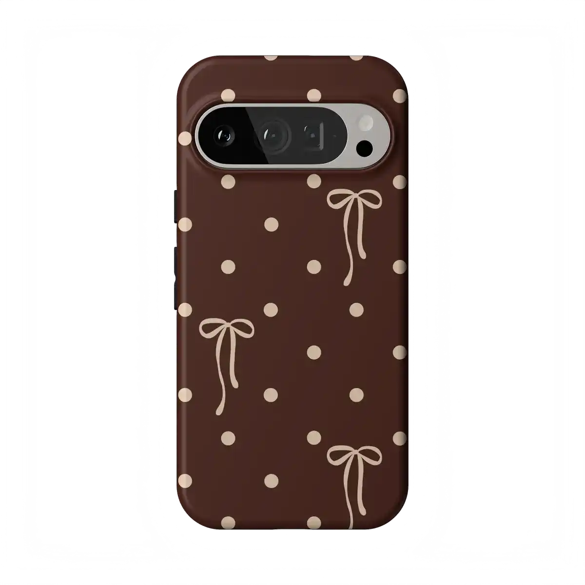 Teddy Bows | Brown Polka Dot Case