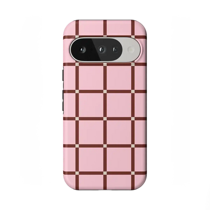 Uptown Gridlock | Pink Checkerboard Case